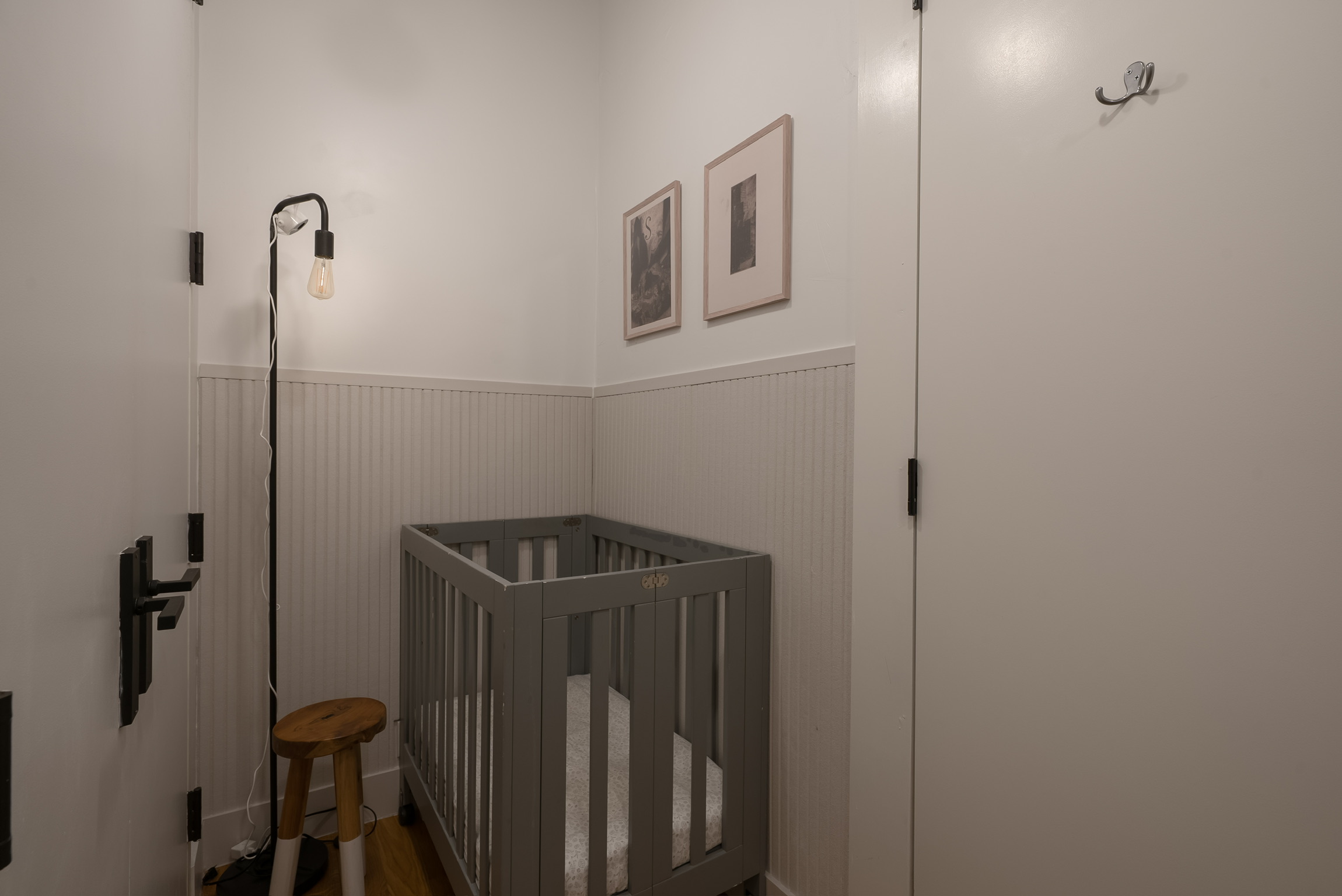 Brooklyn loft nursery with crib